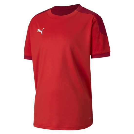 Puma Детска Спортна Тениска Training Top Junior Пум. Червен/Ки. Детски тениски и фланелки