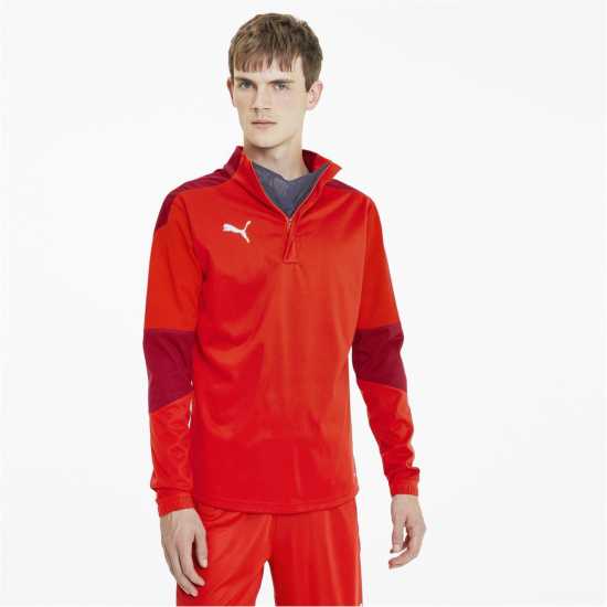 Puma Мъжко Горнище С Цип 21 Rain Zip Top Mens Пума Червено Мъжки горнища с цип