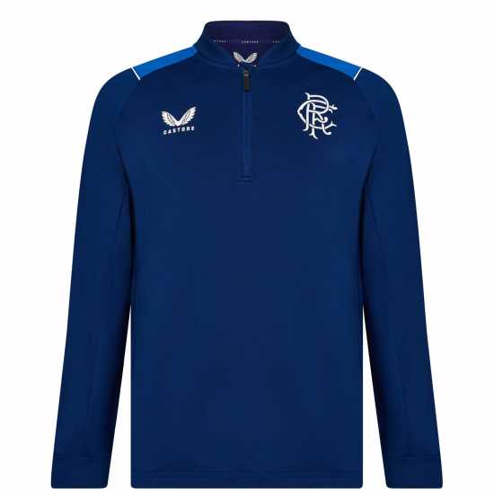 Мъжко Горнище С Цип Castore Rangers Quarter Zip Top Mens Морско синьо/синьо Мъжко облекло за едри хора