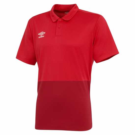 Umbro Мъжка Блуза С Яка Poly Polo Shirt Mens Червено/Червени Мъжки тениски с яка