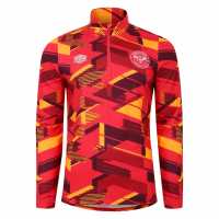 Umbro Brentford Warm Up Mid Layer Top 2024 2025 Adults  Мъжки горнища с цип