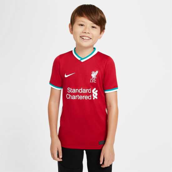 Nike Домакинска Футболна Фланелка Liverpool Home Shirt  2021 2022 Junior Boys  