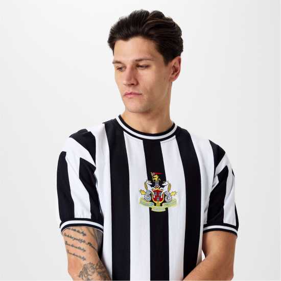 Домакинска Футболна Фланелка Score Draw Newcastle United Fc Retro Home Shirt 1974 Adults  Футболни тренировъчни горнища