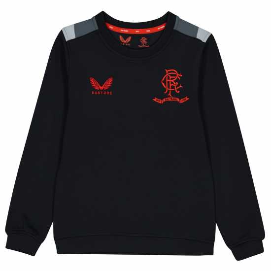 Castore Rangers FC Training Sweatshirt Junior Boy's Черно Детски горнища и пуловери