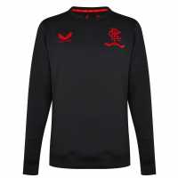 Мъжка Риза Rangers Fc Training Sweatshirt Mens Black Мъжко облекло за едри хора