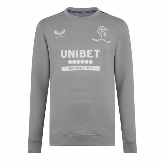 Мъжка Риза Castore Rangers Fc Training Sweatshirt Mens Grey Мъжко облекло за едри хора