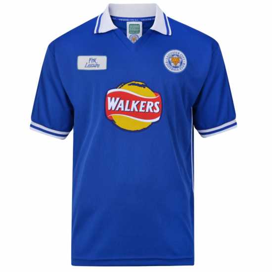 Домакинска Футболна Фланелка Score Draw Leicester City Home Shirt 2000 Adults  Футболни тренировъчни горнища