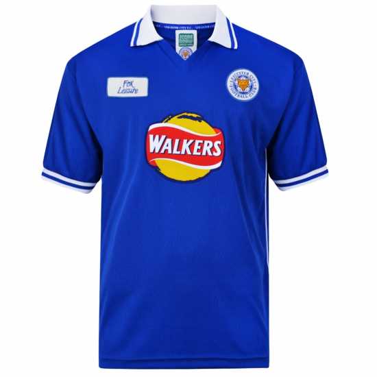 Домакинска Футболна Фланелка Score Draw Leicester City Home Shirt 2000 Adults  Футболни тренировъчни горнища