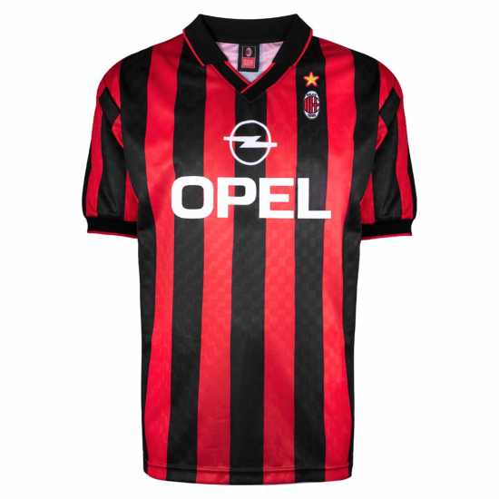 Score Draw Ac Milan 1996 Retro Home Football Shirt Adults  Футболни тренировъчни горнища