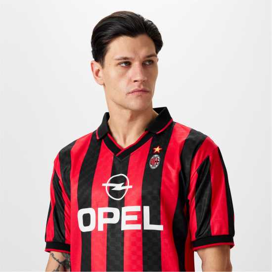 Score Draw Ac Milan 1996 Retro Home Football Shirt Adults  Футболни тренировъчни горнища