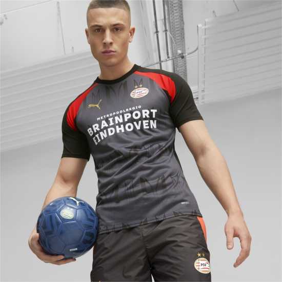 Puma Psv Eindhoven Pre Match Shirt 2023 2024 Adults Red/Black Мъжки ризи