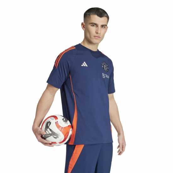 Adidas Manchester United Tiro 24 T-Shirt 2024 2025 Adults Индиго/Ярко червено 