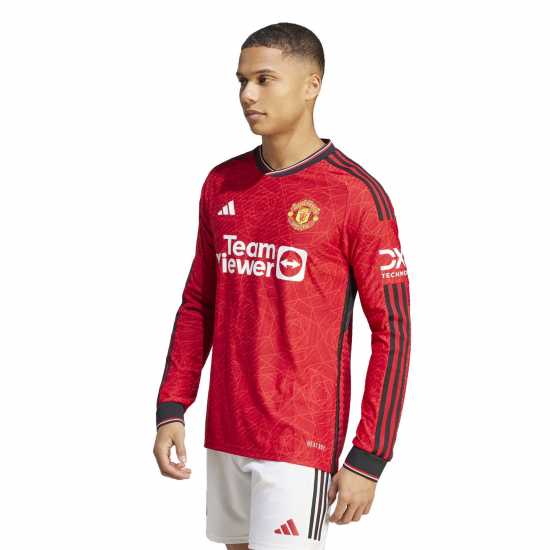 Adidas Домакинска Футболна Фланелка Manchester United Long Sleeve Authentic Home Shirt 2023 2024 Adults  Футболна разпродажба