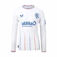 Риза С Дълъг Ръкав Castore Rangers Away Long Sleeve Shirt 2023 2024 Juniors  Футболна разпродажба