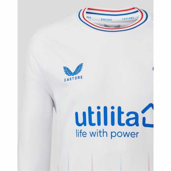 Риза С Дълъг Ръкав Castore Rangers Away Long Sleeve Shirt 2023 2024 Juniors  Футболна разпродажба