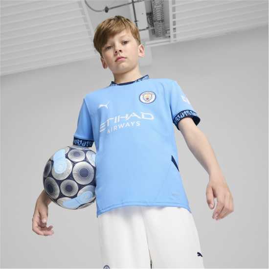 Puma Домакинска Футболна Фланелка Manchester City Home Shirt 2024 2025 Juniors  Community Shield Final