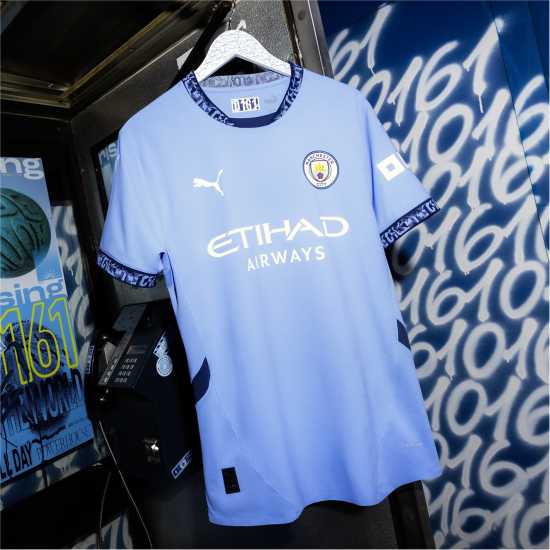 Puma Домакинска Футболна Фланелка Manchester City Home Shirt 2024 2025 Juniors  Community Shield Final