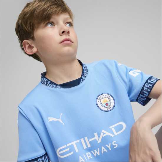 Puma Домакинска Футболна Фланелка Manchester City Home Shirt 2024 2025 Juniors  Community Shield Final