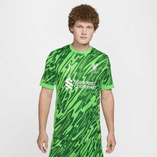 Nike Liverpool Goalkeeper Shirt 2024 2025 Adults Зелено Искрено 