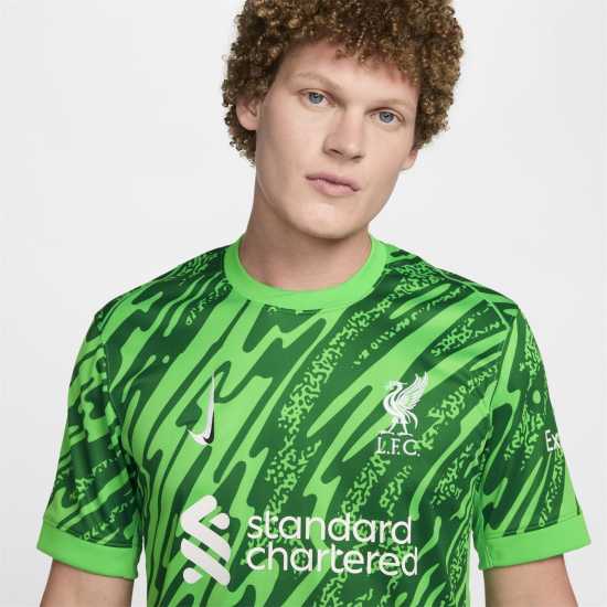 Nike Liverpool Goalkeeper Shirt 2024 2025 Adults Зелено Искрено 