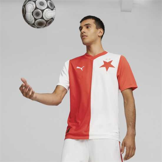 Puma Домакинска Футболна Фланелка Slavia Prague Home Shirt 2023 2024 Adults  Футболна разпродажба