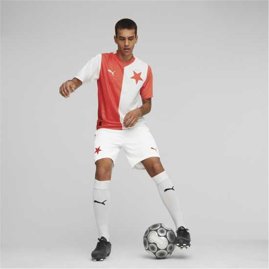 Puma Домакинска Футболна Фланелка Slavia Prague Home Shirt 2023 2024 Adults  Футболна разпродажба