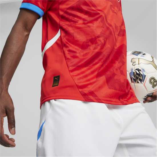 Puma Домакинска Футболна Фланелка Czech Republic Home Shirt 2024 Adults  Мъжко облекло за едри хора