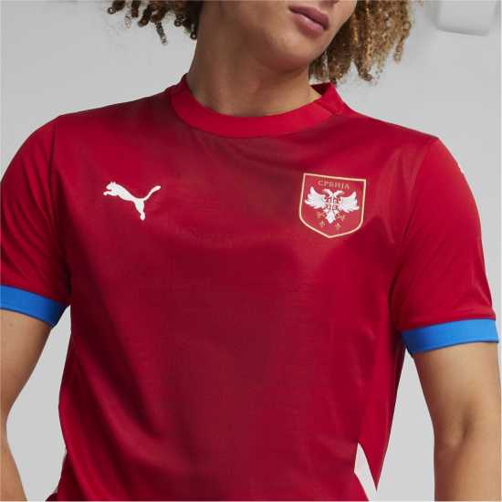 Puma Домакинска Футболна Фланелка Serbia Home Shirt 2024 Adults  Мъжко облекло за едри хора