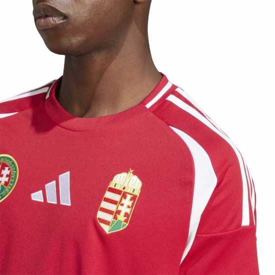 Adidas Домакинска Футболна Фланелка Hungary Home Shirt 2024 Adults  Мъжко облекло за едри хора