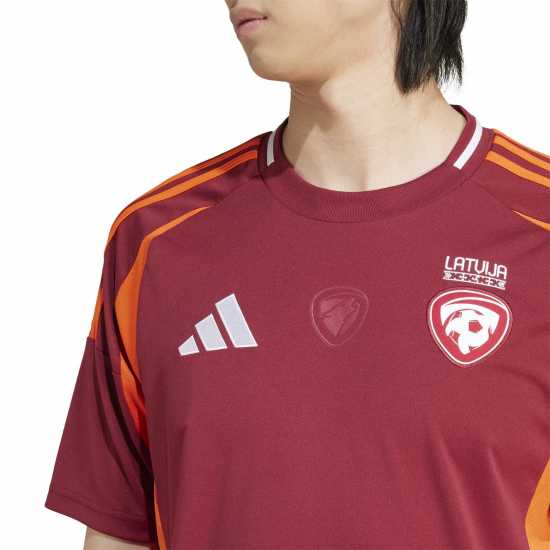 Adidas Домакинска Футболна Фланелка Latvia Home Shirt 2024 Adults  