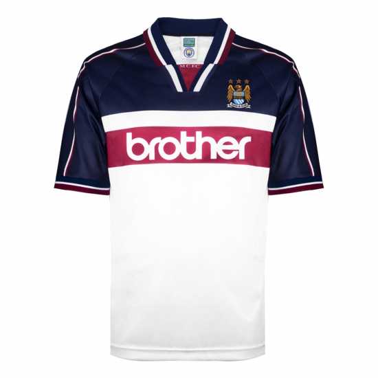 Score Draw Manchester City Away Retro Shirt 1997/1998 Mens  Футболни тренировъчни горнища