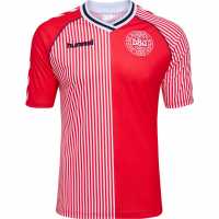 Hummel Домакинска Футболна Фланелка Denmark 1986 Retro Home Shirt Juniors  