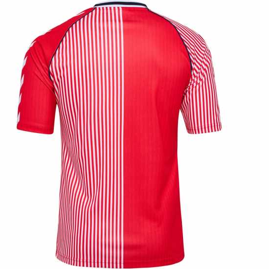 Hummel Домакинска Футболна Фланелка Denmark 1986 Retro Home Shirt Juniors  