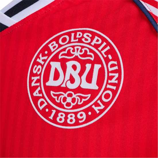 Hummel Домакинска Футболна Фланелка Denmark 1986 Retro Home Shirt Juniors  