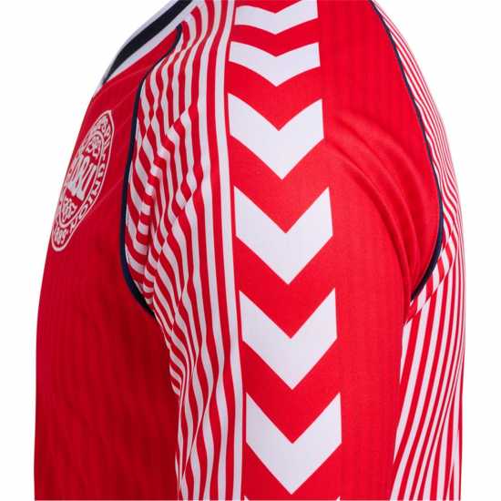 Hummel Домакинска Футболна Фланелка Denmark 1986 Retro Home Shirt Juniors  