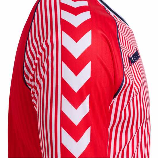 Hummel Домакинска Футболна Фланелка Denmark 1986 Retro Home Shirt Juniors  