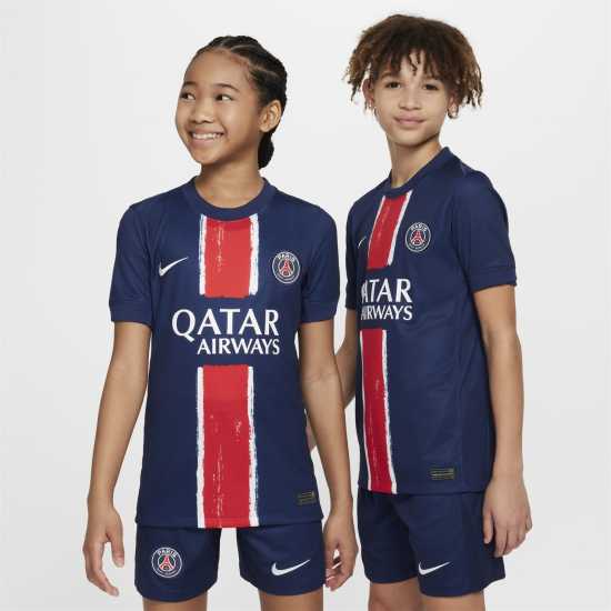 Nike Домакинска Футболна Фланелка Paris Saint-Germain Home Shirt 2024 2025 Juniors  