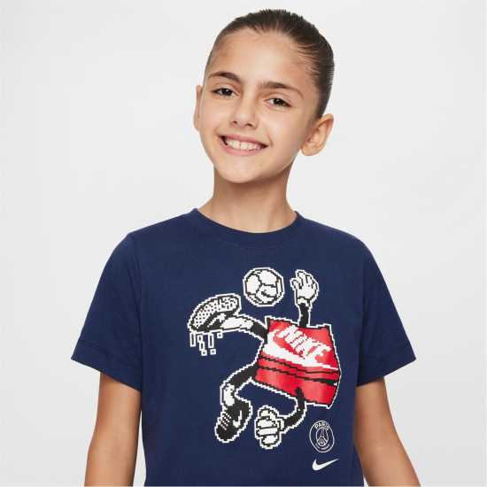 Nike Футболна Топка Paris Saint Germain Character Football T-Shirt Juniors  Детски тениски и фланелки