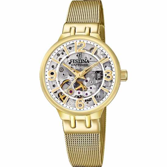 Festina Skeleton Gold Watch F20580/1  Часовници