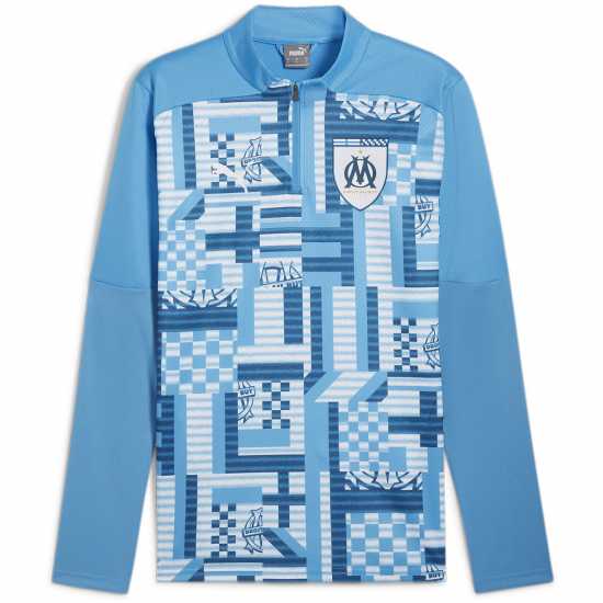 Puma Olympique De Marseille Drill Top 2024 2025 Adults  Мъжки горнища с цип