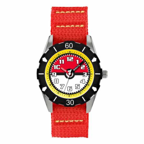 Accutime Pokemon Pokeball Time Teacher Watch Velcro  Часовници