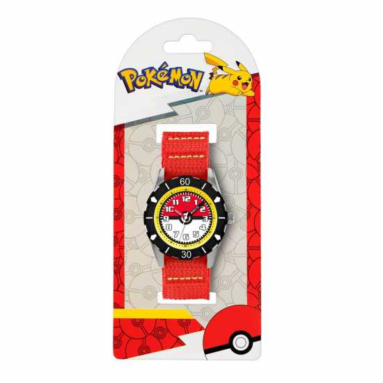 Accutime Pokemon Pokeball Time Teacher Watch Velcro  Часовници