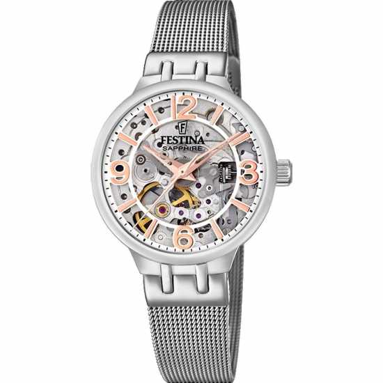 Festina Skeleton Silver Watch F20579/1  Часовници