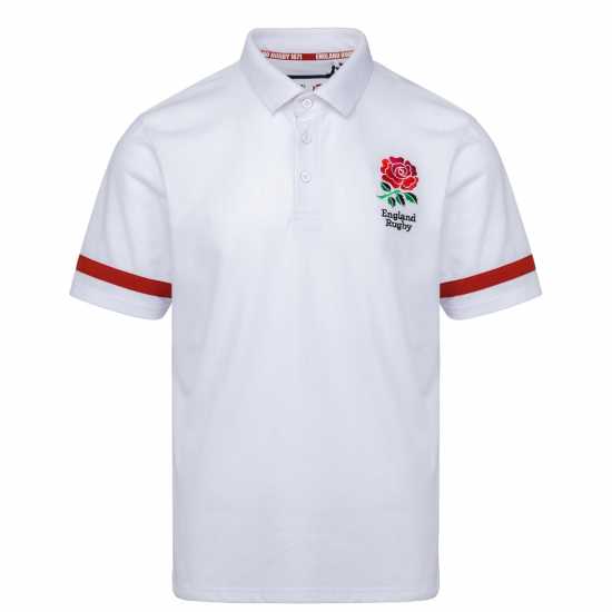 Rfu Блуза С Яка England Core Polo Shirt Seniors Бяло Мъжки тениски с яка