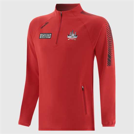 Oneills Cork Blaze Zip Top Senior Червено/Антрацит Мъжки пуловери и жилетки