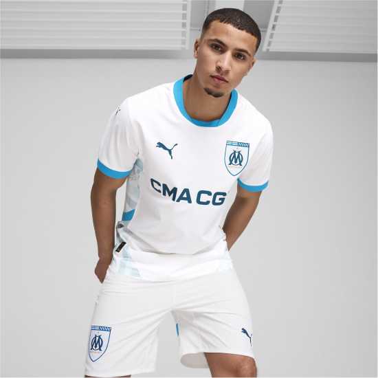 Puma Домакинска Футболна Фланелка Olympique De Marseille Authentic Home Shirt 2024 2025 Adults  