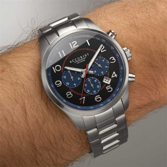 Accurist Chronograph Black Dial Watch  Часовници