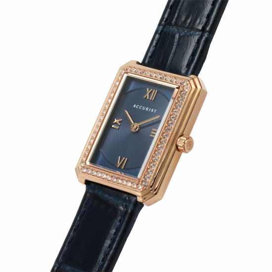 Accurist Signature Rose Gold And Blue Watch  Часовници