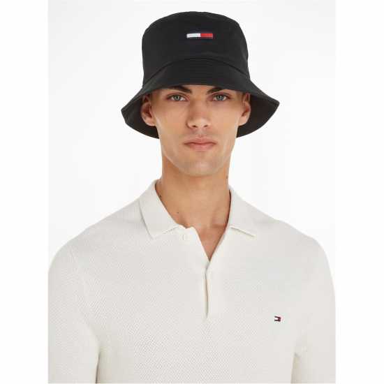 Рибарска Шапка Tommy Jeans Flag Bucket Hat Черно BDS Mens