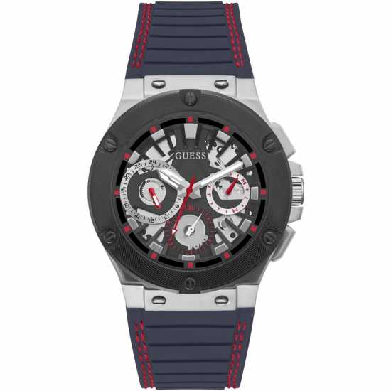 Guess Gents  Circuit Navy Blue Red Watch Gw0487G1  Часовници